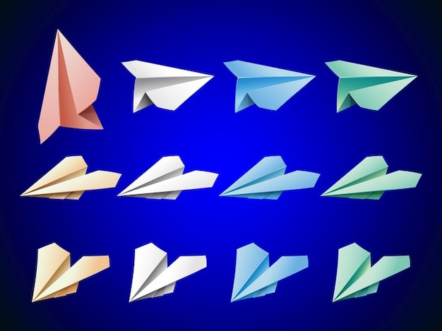 Download Paper airplanes icon logo vector Vector | Free Download