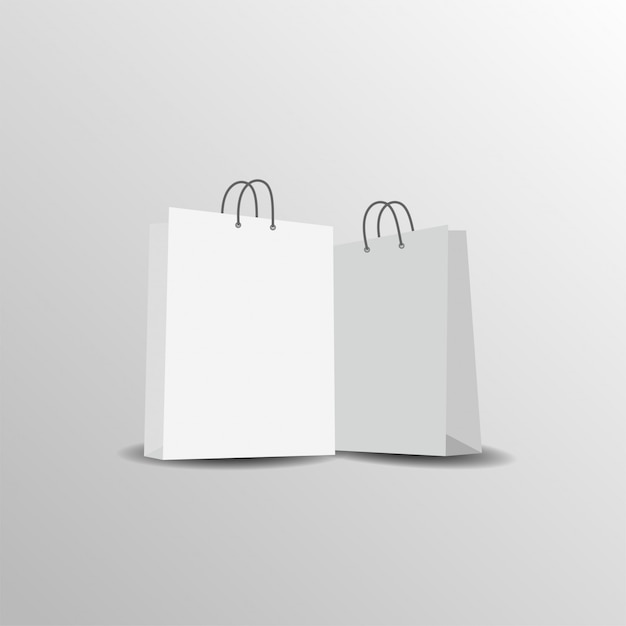 Download Paper bag mock up vector template Vector | Premium Download