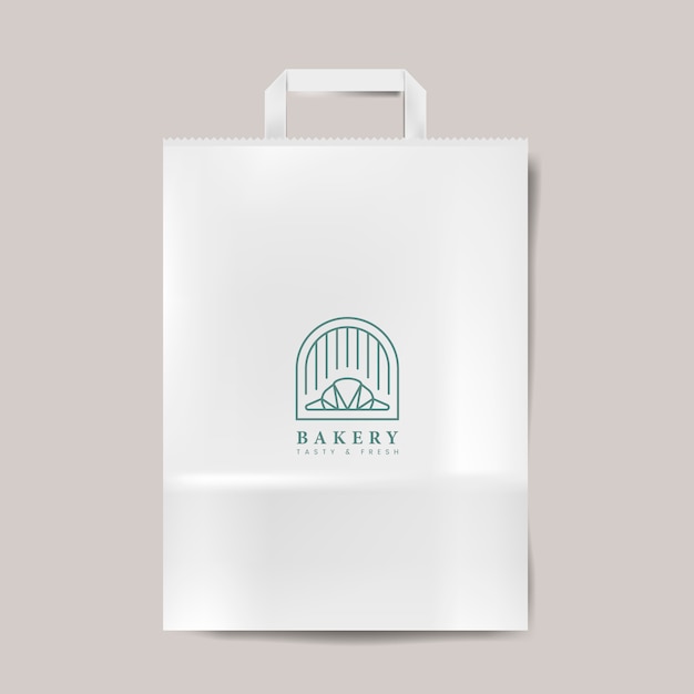 Download Free Vector Paper Bag Mockup Isolated Vector
