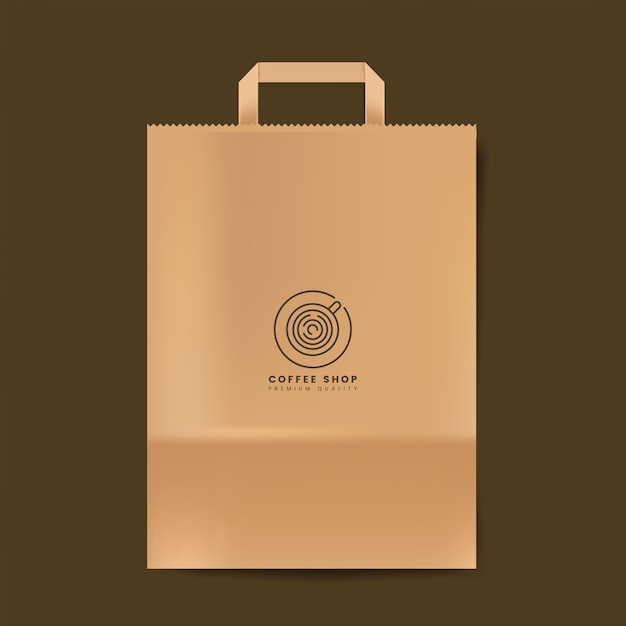 Download Free Vector | Paper bag mockup isolated vector