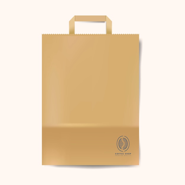 Download Paper bag mockup isolated vector | Free Vector