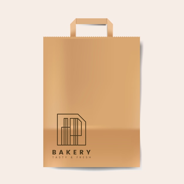 Download Free Vector | Paper bag mockup isolated vector