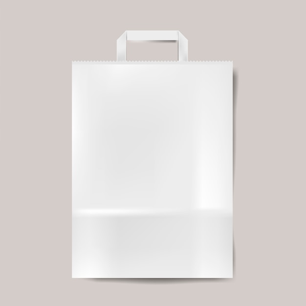 Download Free Vector Paper Bag Mockup Isolated Vector