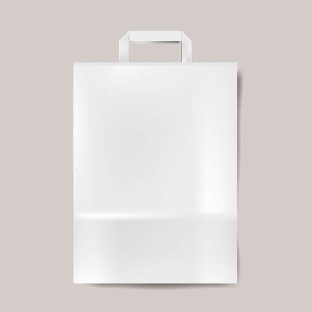 Download Free Vector Paper Bag Mockup Isolated Vector PSD Mockup Templates