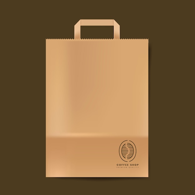 Free Vector Paper Bag Mockup Isolated Vector