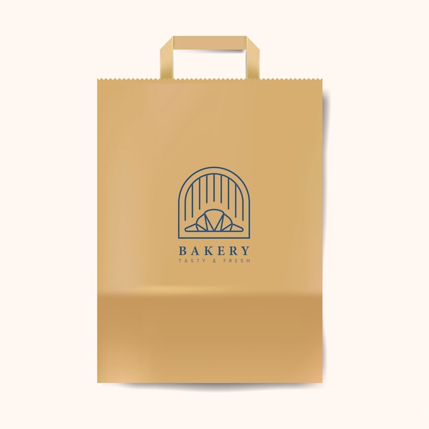 Download Paper bag mockup isolated vector | Free Vector