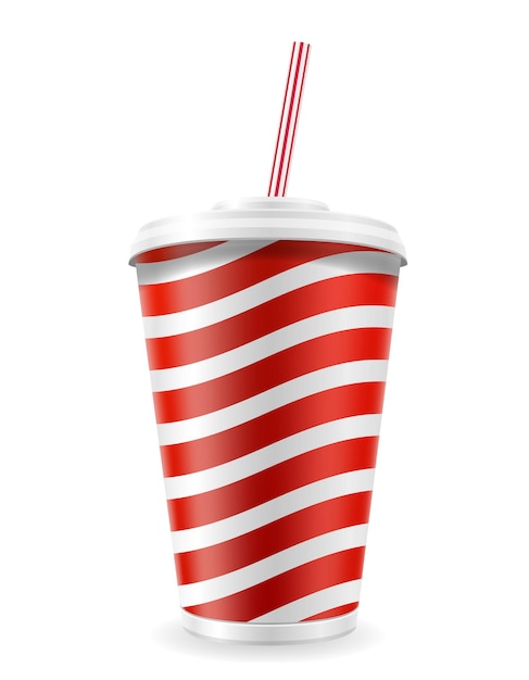 Premium Vector | Paper cup for soda on white