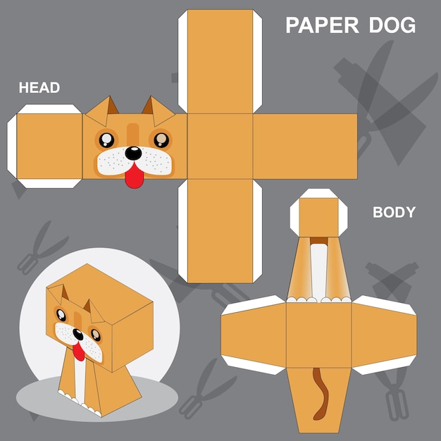 premium-vector-paper-dog-template