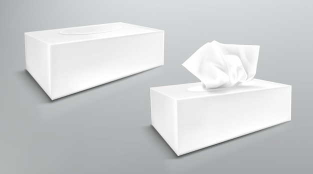Download Paper napkin box mockup, close and open blank packages ...