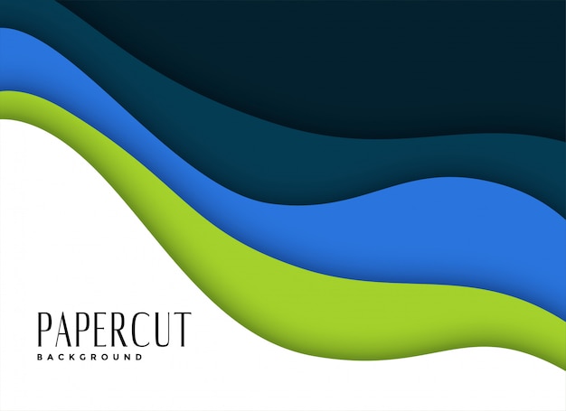 Фон слоев papercut в цветах бизнес-темы Бесплатные векторы