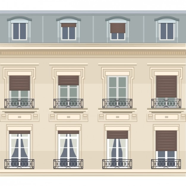 パリの建物のイラスト 無料のベクター