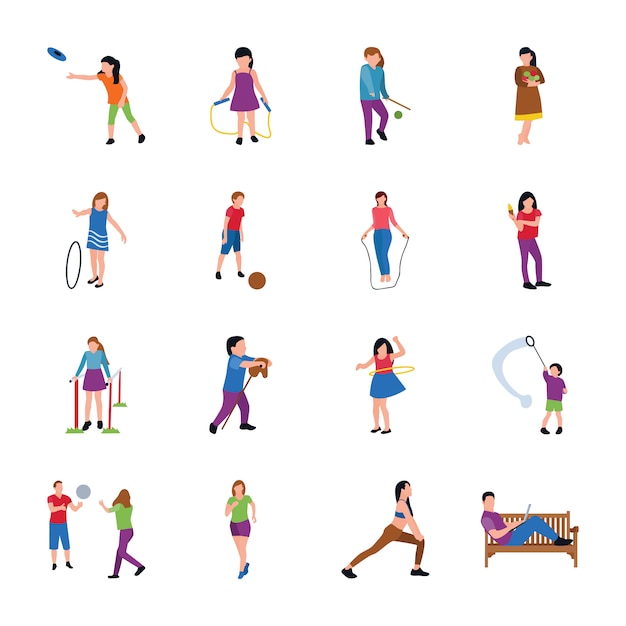 premium-vector-park-activities-flat-icons-pack