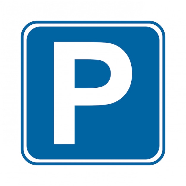 Parking signal over white background vector illustration Premium Vector