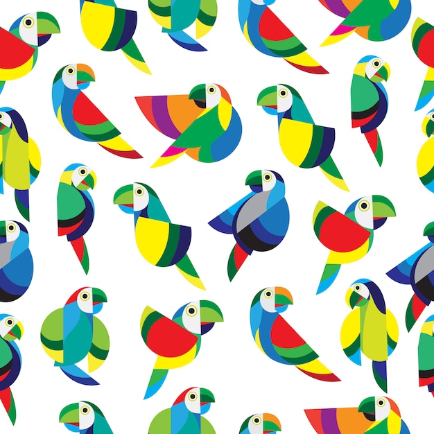 Premium Vector Parrot seamless pattern