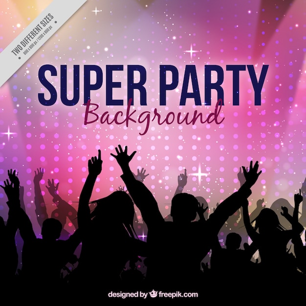 Party background with crowd dancing