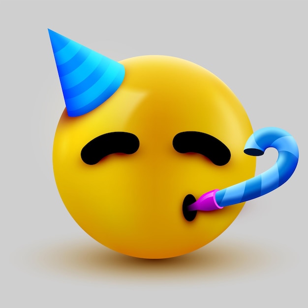 Premium Vector | Party face emoji