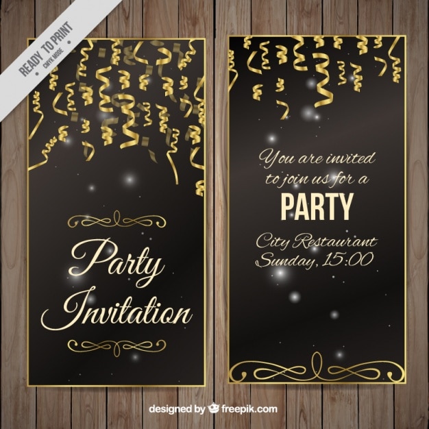 Free Vector | Party invitation cards