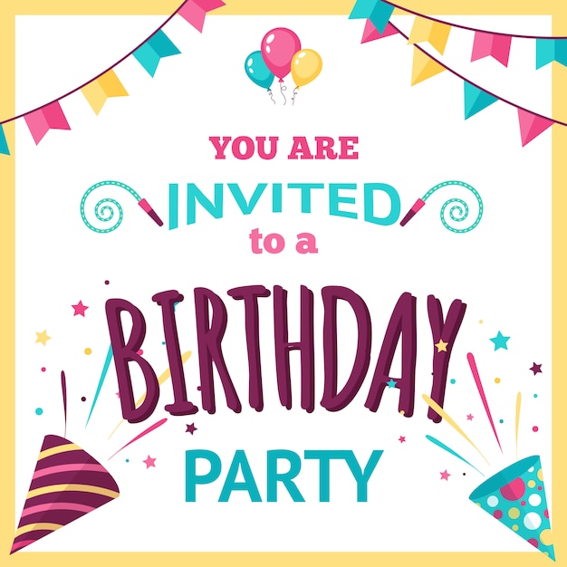 Free Vector | Party invitation illustration