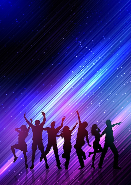 Free Vector | Party people dancing on abstract background