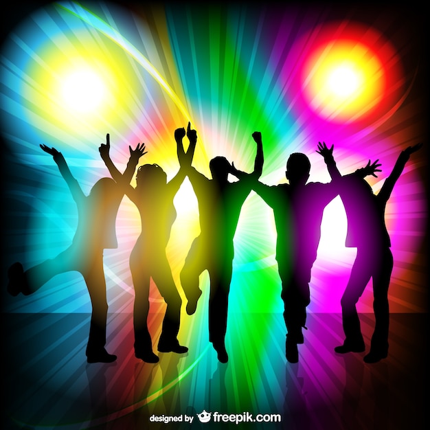 Party people disco themed vector