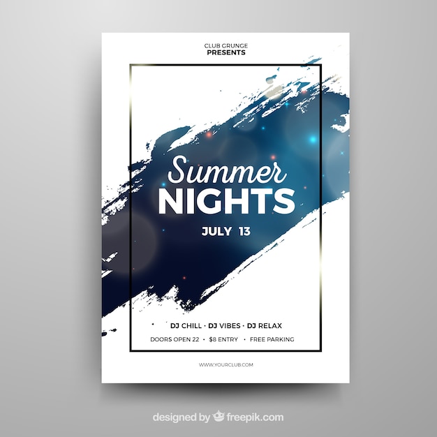 Premium Vector Party Poster Template With Abstract Style