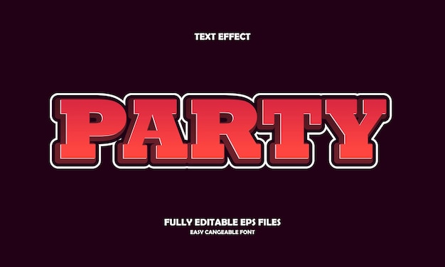 Premium Vector | Party text effect