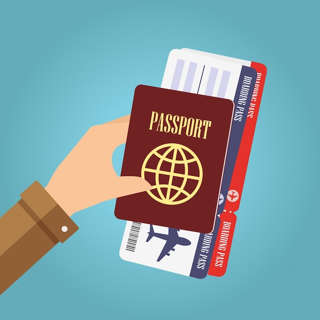 Premium Vector | Passport and boarding pass