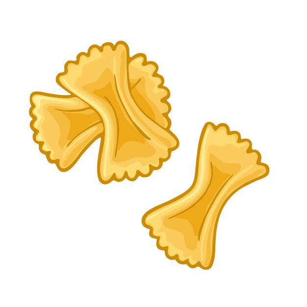 Premium Vector | Pasta farfalle. vector color illustration isolated on ...