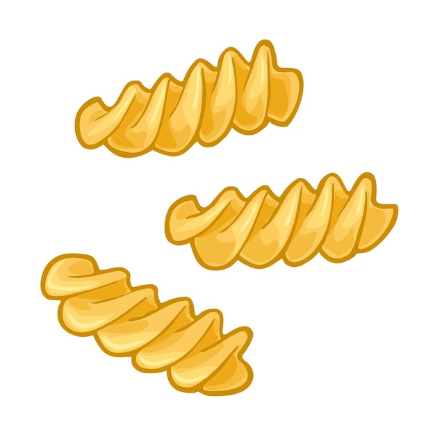 Premium Vector | Pasta fusilli. vector color illustration isolated on ...