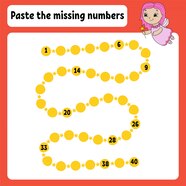 Premium Vector Paste The Missing Numbers Worksheet