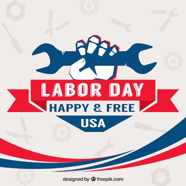 Patriotic background for the labor day