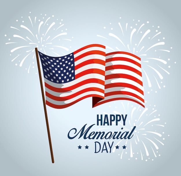 Premium Vector | Patriotic usa flag to memorial day