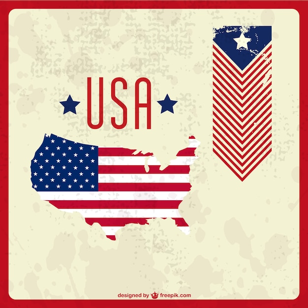 Patriotic USA map