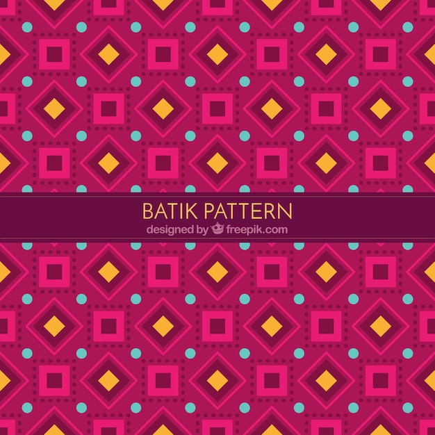 Free Vector Pattern Of Batik Geometric Shapes