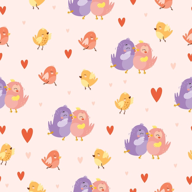 free-vector-pattern-of-birds-in-love