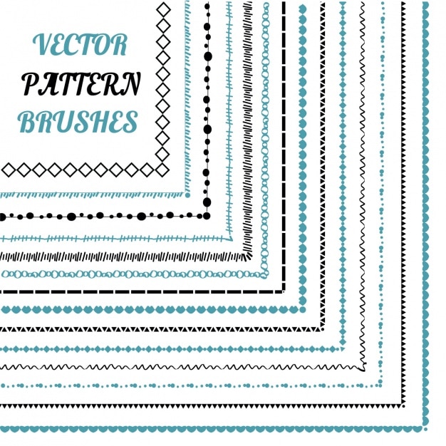 Premium Vector Pattern brushes collection