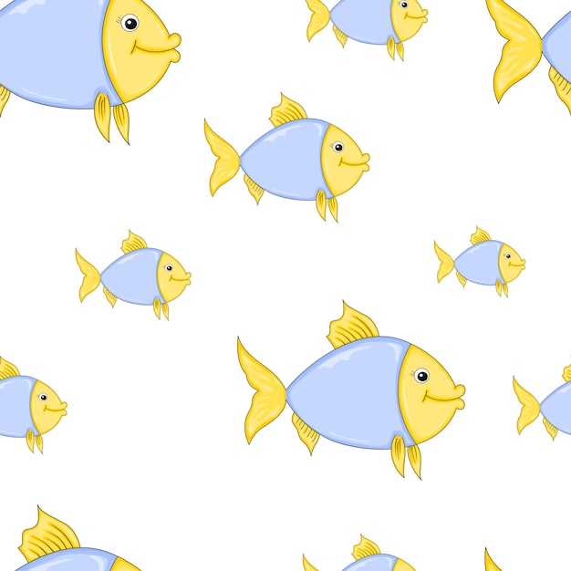 Premium Vector | A pattern of a cartoon fish. wallpapers for children