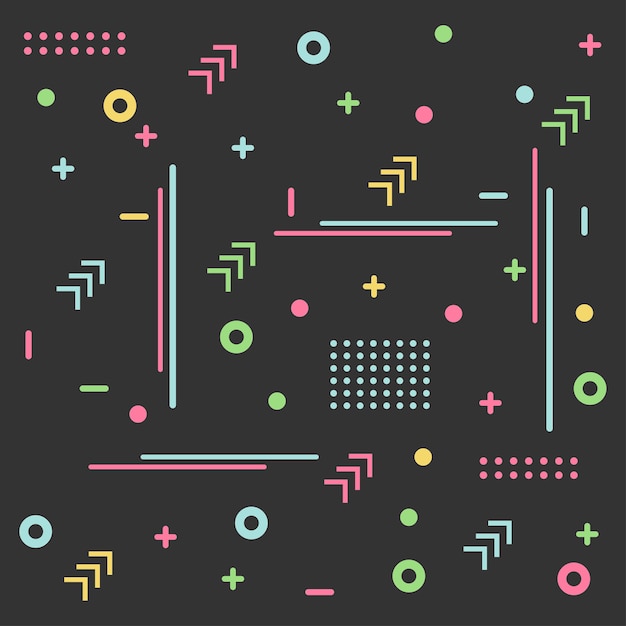 Premium Vector | Pattern hipster abstract vector illustration on black ...