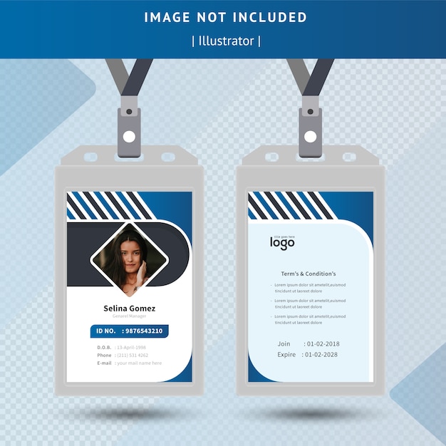 Pattern id card design | Premium Vector