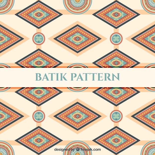 Pattern Of Batik Geometric Shapes Vector Free Download