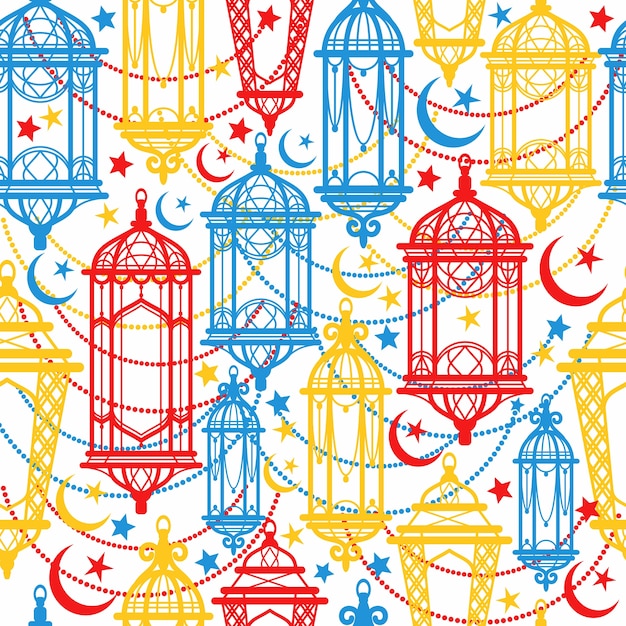 premium-vector-pattern-of-ramadan-kareem-lanterns