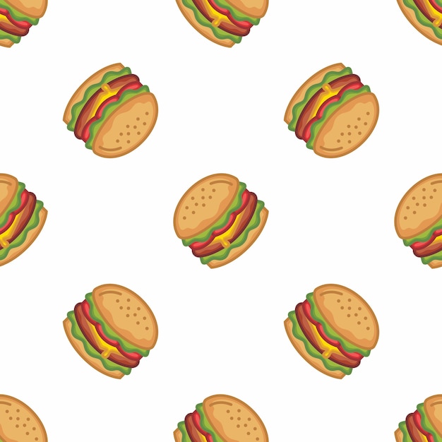 Premium Vector | Pattern seamless of burger in style flat line modern ...