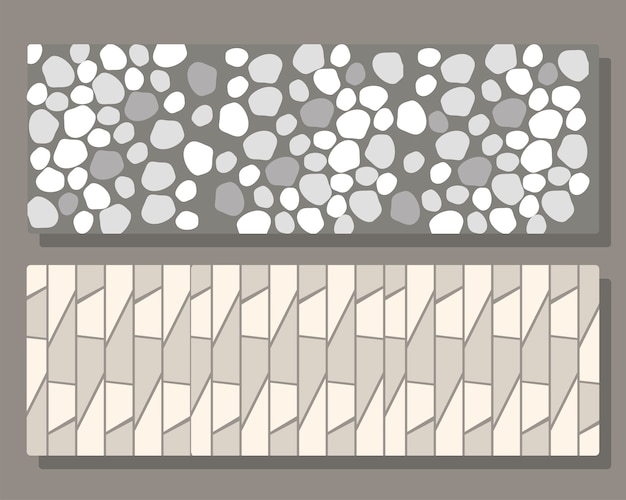 シームレステクスチャレンガ 石壁を舗装 プレミアムベクター