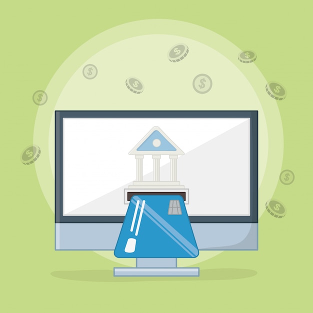 Payment online icon set design Free Vector