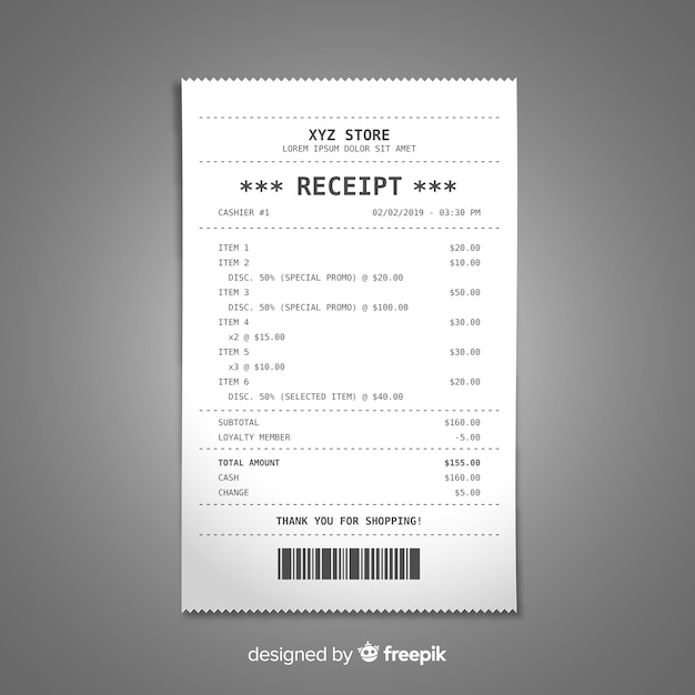 Receipt Psd Template