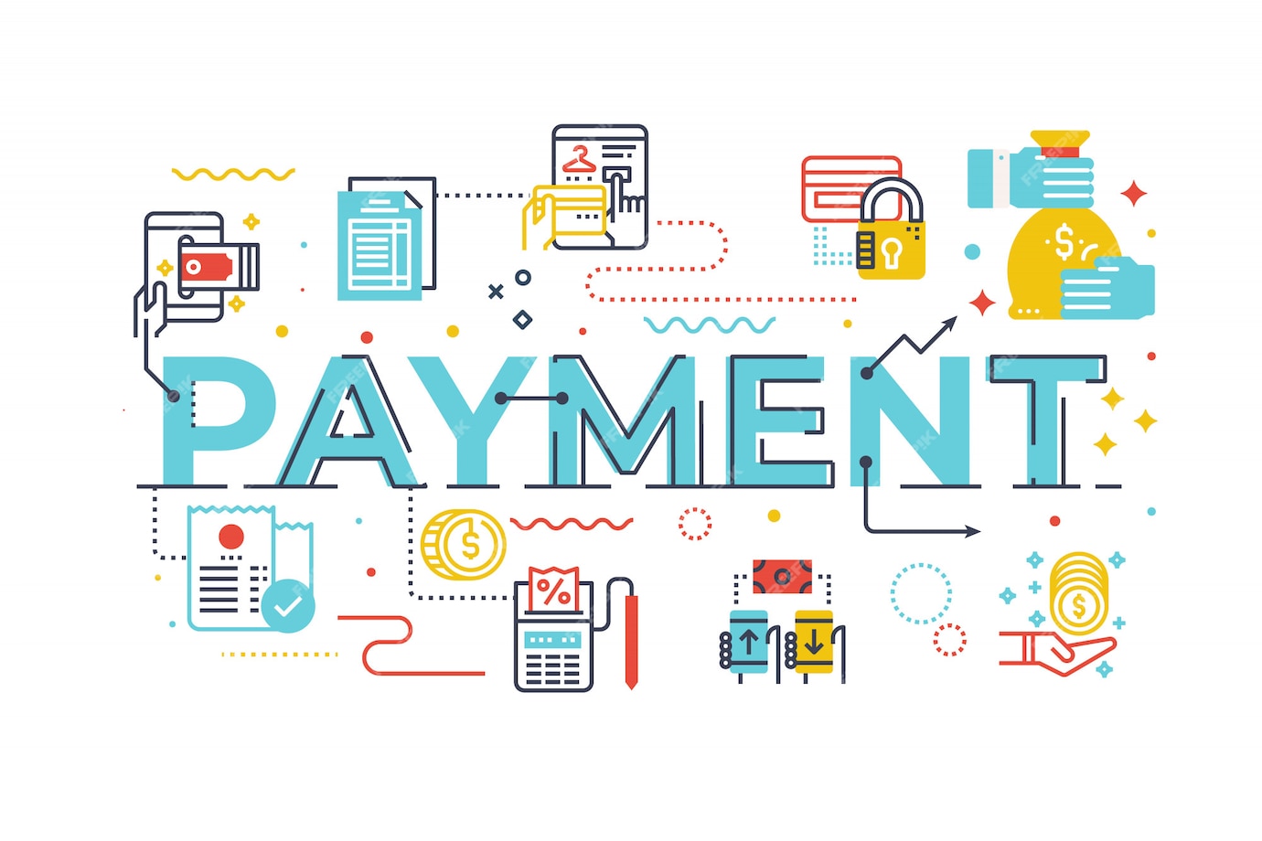 premium-vector-payment-word-lettering-illustration