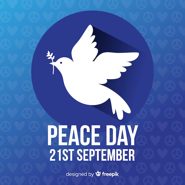 Peace day background Free Vector