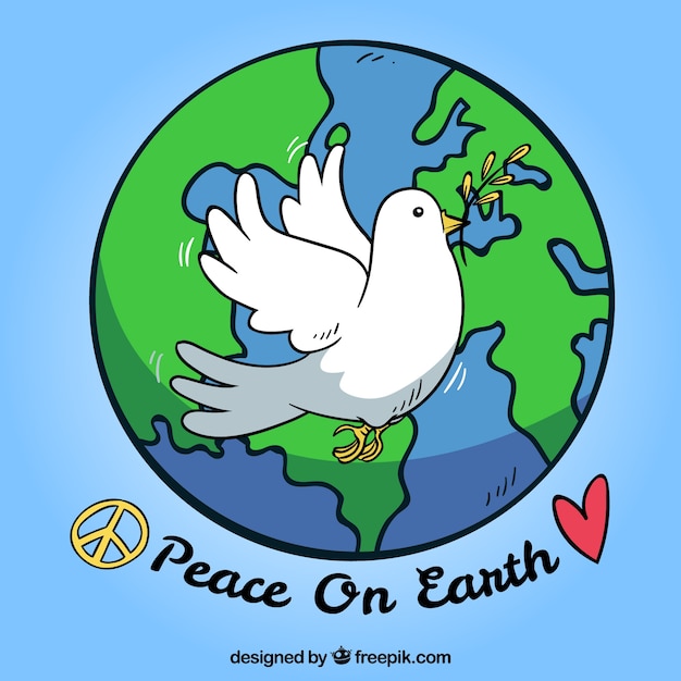 Download Free Vector | Peace on earth background