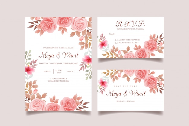 download peach wedding invitation background
