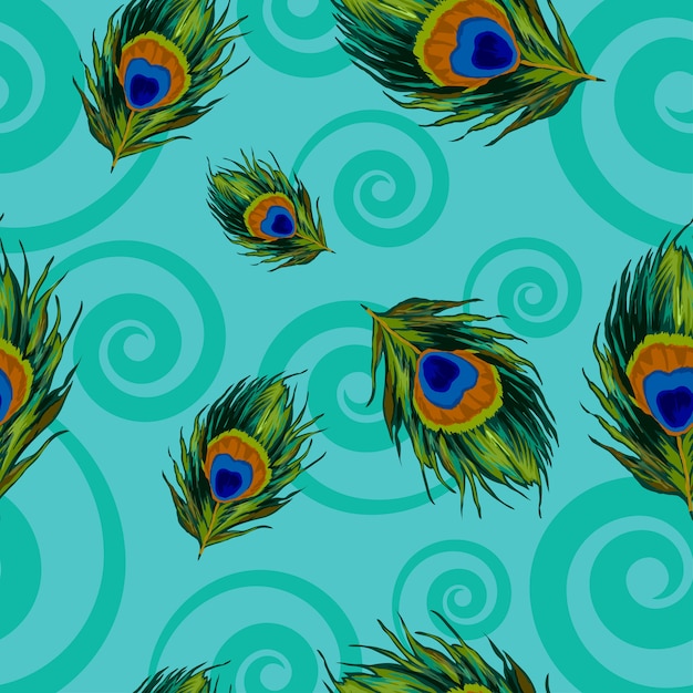 Download Peacock feather pattern | Premium Vector